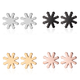 Minimalist Geometric Flower Earrings - Vintage Snowflake Studs for Fashionable Women