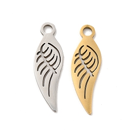 201 Stainless Steel Pendants, Wing Charm