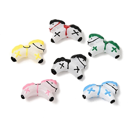 Handmade Lampwork Beads, Hand Painted, Horse