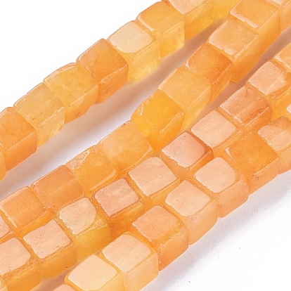 Natürlichen Topas Jade Perlen Stränge, Würfel