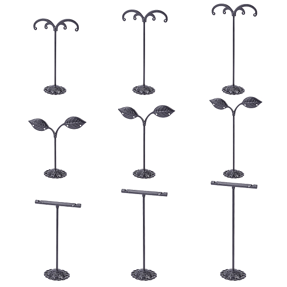 3 Pcs Iron Earring Displays Sets, Jewelry Display Rack, Jewelry Tree Stand