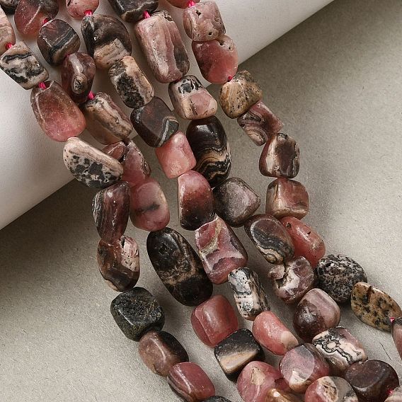 Perlas naturales rhodonite hebras, pepitas
