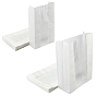 Paper Bread Bag, Paper Food Packaging Storage Bakery Bag, with Front Window, Rectangle