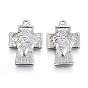 304 Stainless Steel Pendants, For Easter, Cross with Jesus