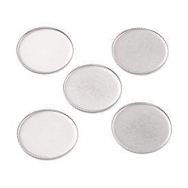 316 Surgical Stainless Steel Tray Settings, Serrated Edge Bezel Cups, Flat Round