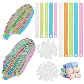 100 шт. 2 стили полиэстеровый эластичный сворачивающийся ремень для хранения, органайзер для одежды с пластиковой застежкой