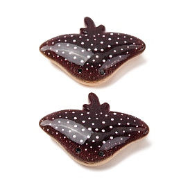 Opaque Resin Cabochons, Manta Ray
