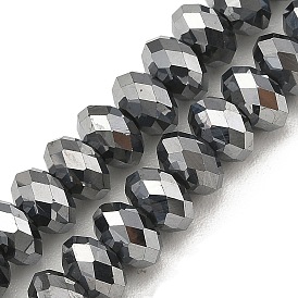 Терагерц каменные бусы пряди, граненые, рондель