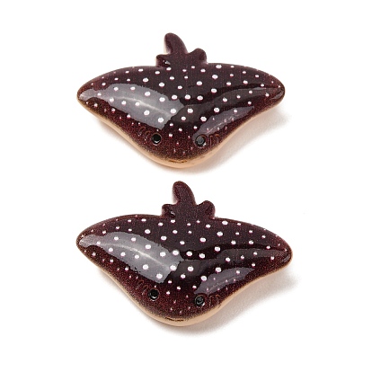 Opaque Resin Cabochons, Manta Ray