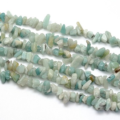 Natural Flower Amazonite Beads Strands, Chips