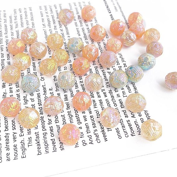 Opaque Acrylic Beads, Round