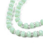 Imitation Jade Glass Beads Strands, Abacus