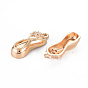 Rack Plating Brass Micro Pave Clear Cubic Zirconia Pendants, Long-Lasting Plated, Cadmium Free & Lead Free, Shoes