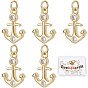 Латунные микро проложить кубического циркония подвески, якорь