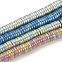 Electroplate Non-magnetic Synthetic Hematite Beads Strands, Heishi Beads, Disc/Flat Round