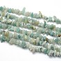 Natural Flower Amazonite Beads Strands, Chips