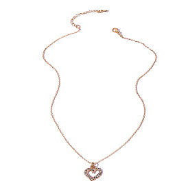 Heart-shaped Pendant Necklace for Women, Romantic Lock Collarbone Chain Jewelry