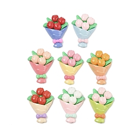 Кабошон из непрозрачной смолы, букет