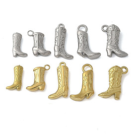 304 подвески из нержавеющей стали, ковбойские сапоги амулеты