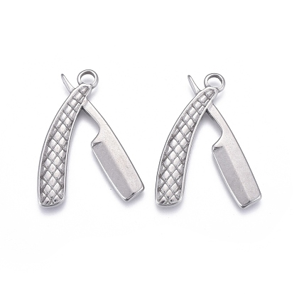 Ion Plating(IP) 304 Stainless Steel Pendants, Laser Cut, Comb