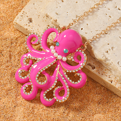 Ожерелья с подвеской в виде осьминога из цинкового сплава Ocean Beach для женщин