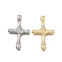 Pendentifs en laiton zircon cubique transparent, croix ornée de breloques lune et étoile