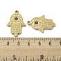 304 Stainless Steel Pendants, with Rhinestone, Hamsa Hand with Star of David Charms