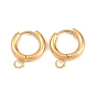316 Stainless Steel Huggie Hoop Earring Findings, with Loop, Ion Plating(IP), Long-Lasting Plated