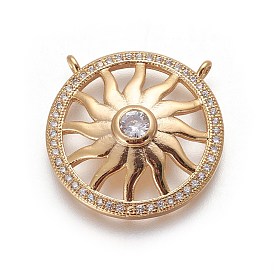 Brass Micro Pave Cubic Zirconia Pendants, Alchemy