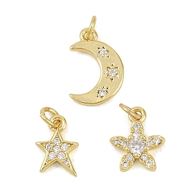 Латунные микропаве прозрачные кубические циркониевые подвески, реальный 18 k позолоченный