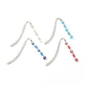 Signets en alliage de zinc faits à la main, perles de verre, épingles à oeil de fer, épingles à tête et anneaux de saut