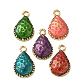 Ионное покрытие (ip) 304 подвески из нержавеющей стали, с эмалью, реальный 18 k позолоченный, очарование слезы