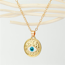 Devil Eye Drop Pendant Necklace - Fashionable and Vintage Collarbone Chain