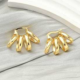 Спиральные латунные серьги-кольца, стойки покрытие, долговечный, без кадмия и без свинца