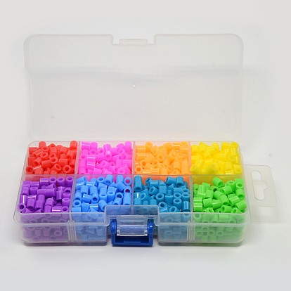 Tube PE DIY Melty Beads Fuse Beads Refills for Kids, 5x5mm, Hole: 3mm, about 1100pcs/box