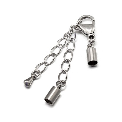 201 Stainless Steel Chain Extenders and 304 Stainless Steel Lobster Claw Clasps