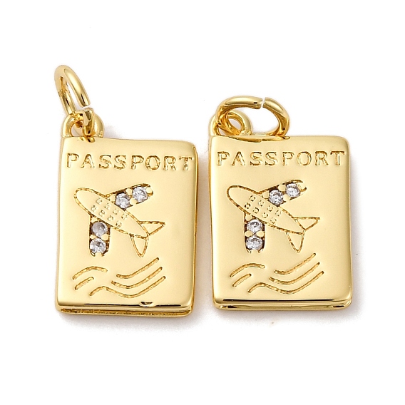 Латунные микро проложить кубического циркония подвески, подвески для паспорта, долговечный, без кадмия и без свинца, стойки покрытие, с целью перехода в кольце