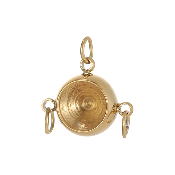 202 Настройки горный хрусталь из нержавеющей стали кулон, круглые, для заостренного горного хрусталя, ионное покрытие (ip), с целью перехода в кольце