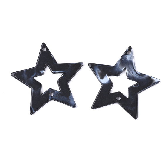 Acrylic Links, Imitation Gemstone Style, Star