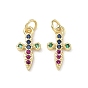 Латунные микро проложить кубического циркония подвески, крест прелести