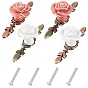 Porcelain Drawer Knobs, with Zinc Alloy Finding and Iron Screw, for Home, Cabinet, Cupboard and Dresser, Rose