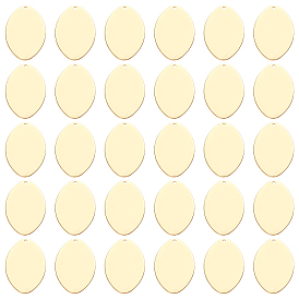 Pendentifs en laiton élite pandahall, ovale, estampillage d'une étiquette vierge
