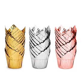 Tulip Aluminized Paper Cupcake Baking Cups, Greaseproof Muffin Liners Holders Baking Wrappers