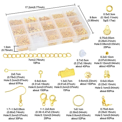 DIY Jewelry Making Finding Kit, Inlcluding Iron Earring Hooks