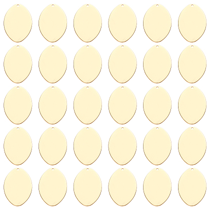 Brass Pendants, Oval, Stamping Blank Tag