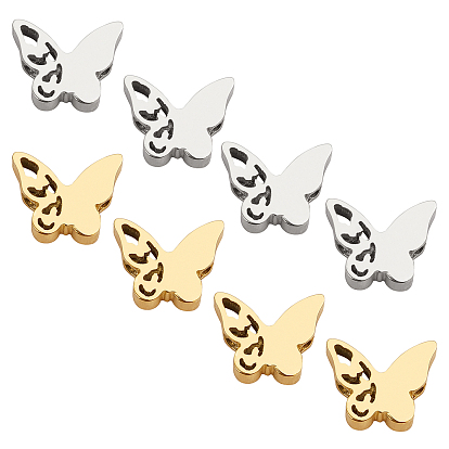 304 Stainless Steel Beads, Butterfly