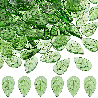 120 кулоны лэмпворк ручной работы, имитация нефрита, лист прелести