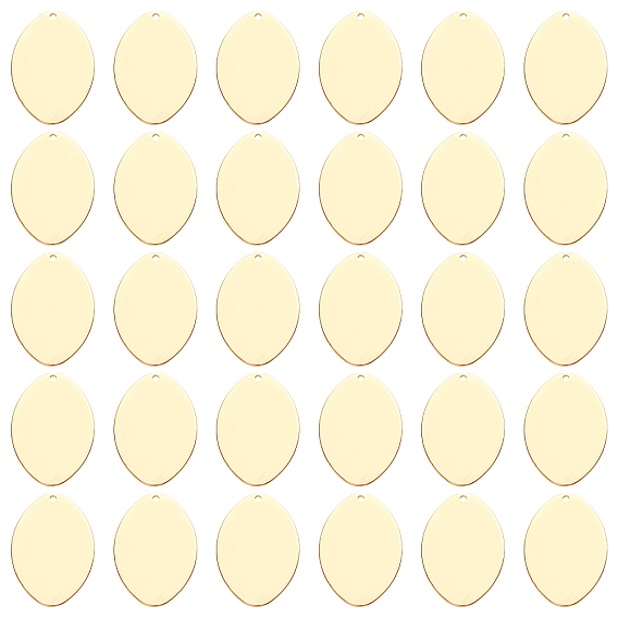 Brass Pendants, Oval, Stamping Blank Tag