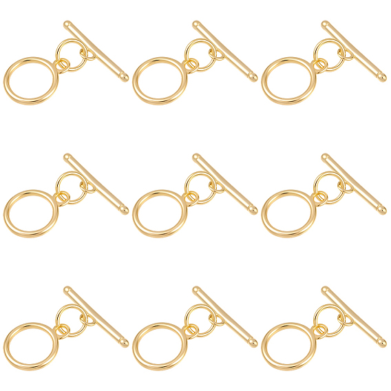 10 комплекты латунных застежек-тоглов, с прыжковых колец