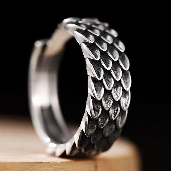 Регулируемые кольца из сплава чешуя для мужчин